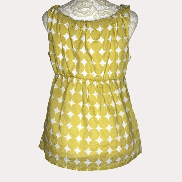 Hoss Intropia Blouse Top Polka Dot Bow Green Beige 38 US S M bv - Picture 4 of 7